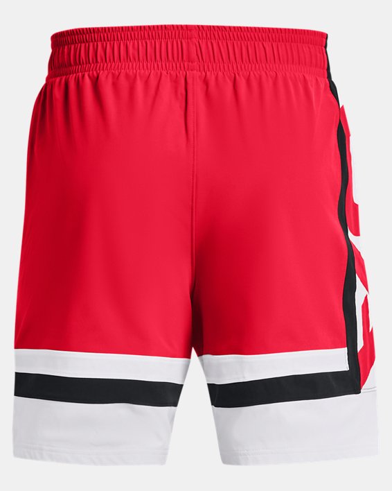 Men's UA Baseline Woven Shorts, Red, pdpMainDesktop image number 5